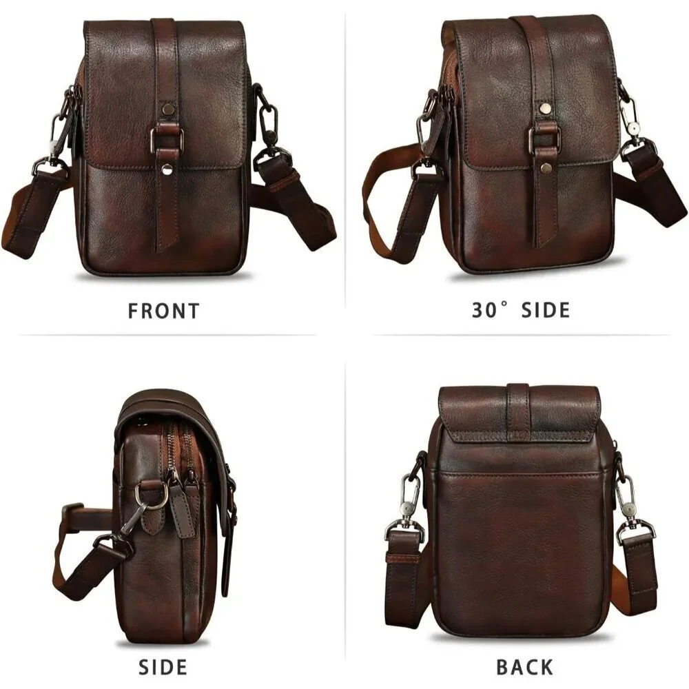 Genuine Leather Phone Purse for Women Small Crossbody Bag with Zipper